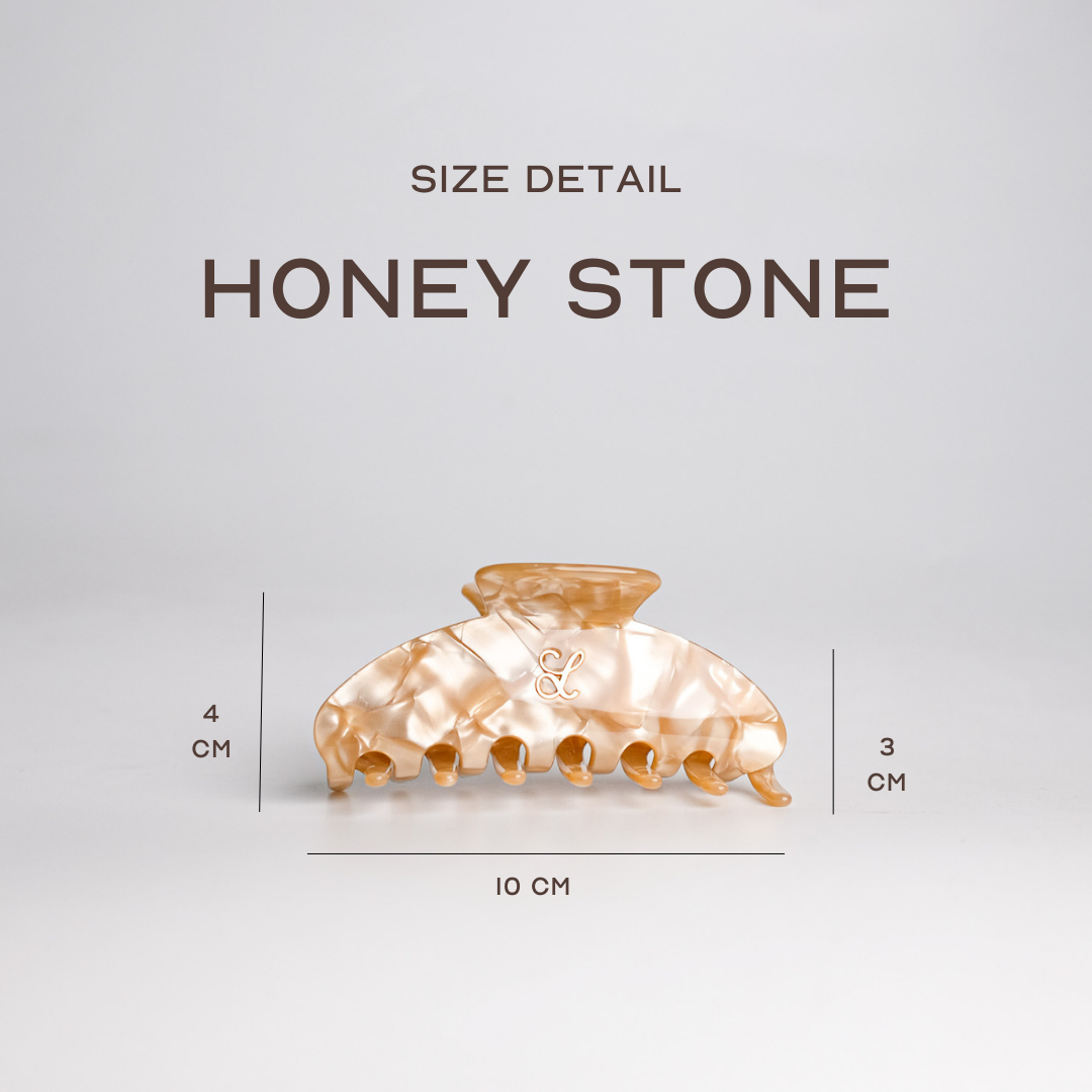 Hair Claw in Honey Stone