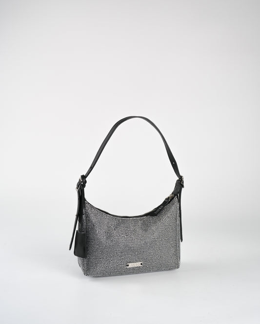 Ezra Crystal Bag in Black