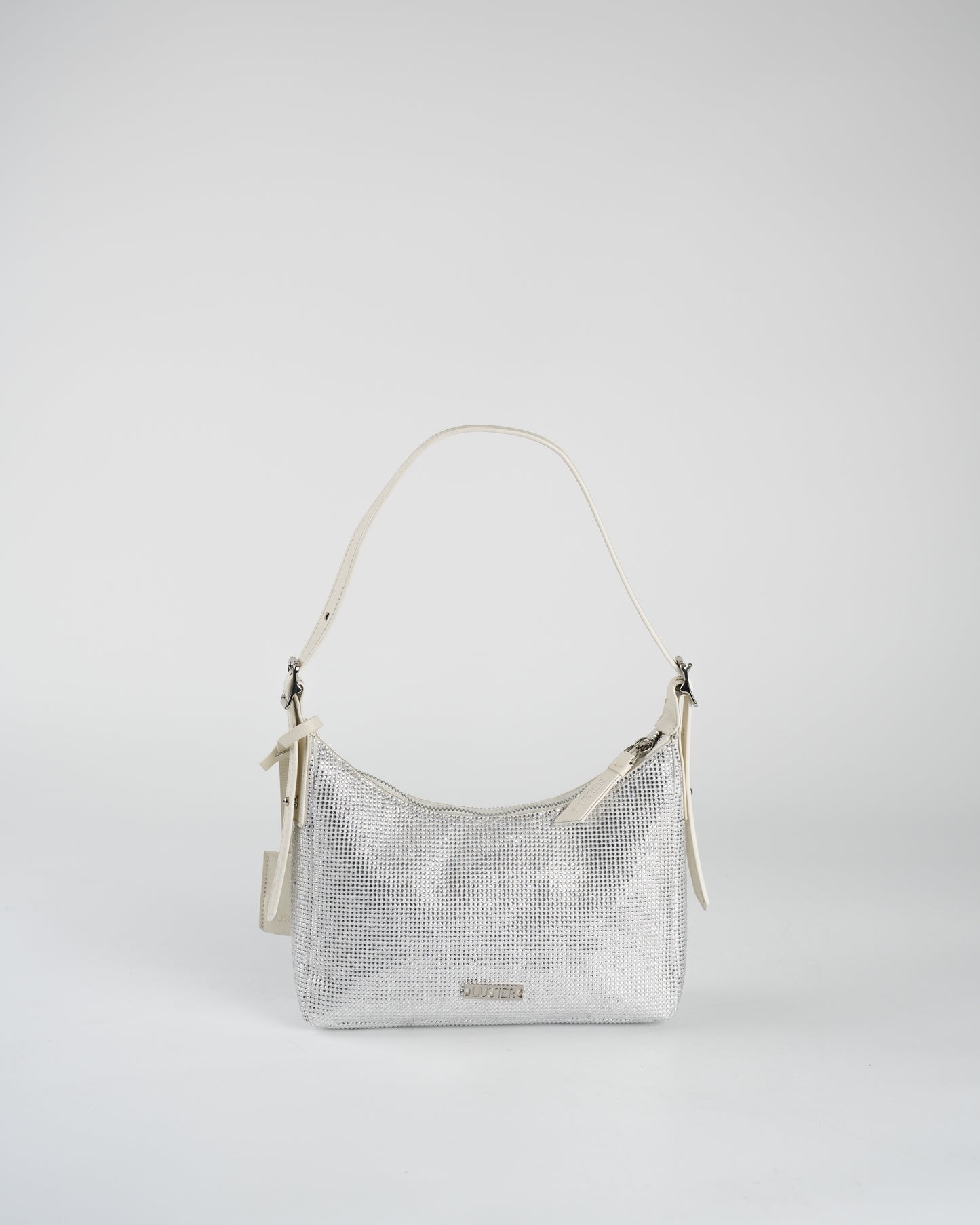 Ezra Crystal Bag in White