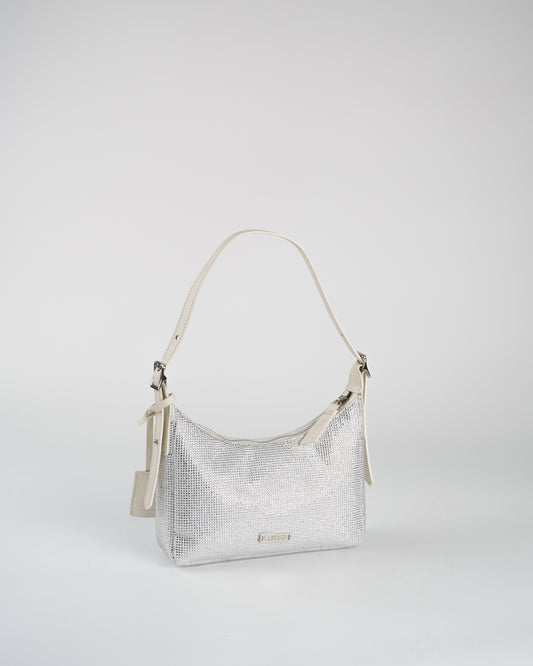 Ezra Crystal Bag in White