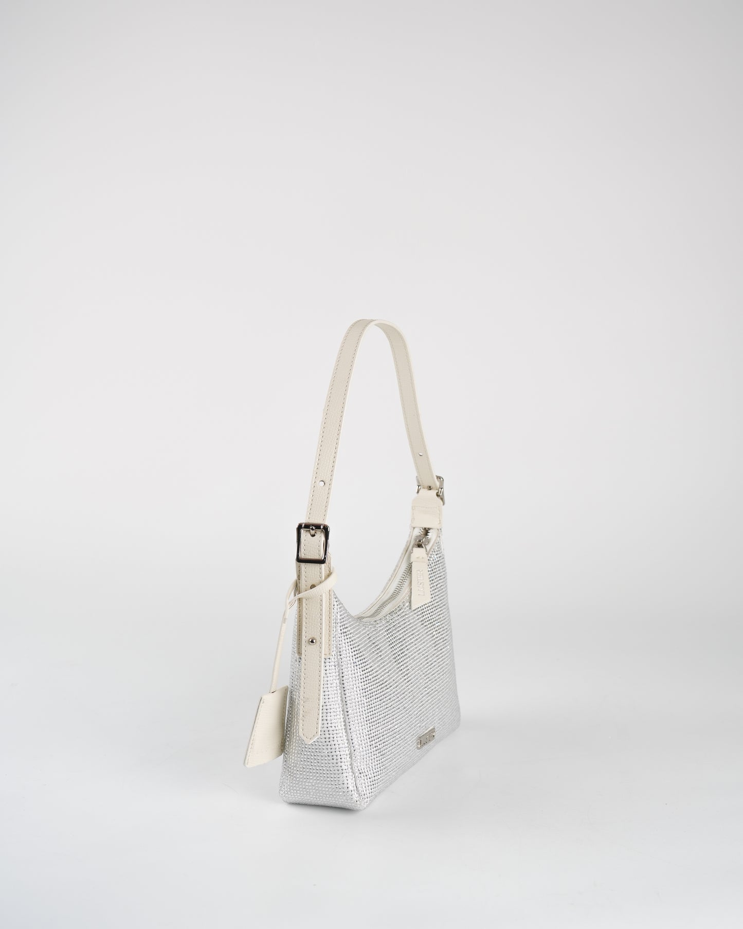 Ezra Crystal Bag in White