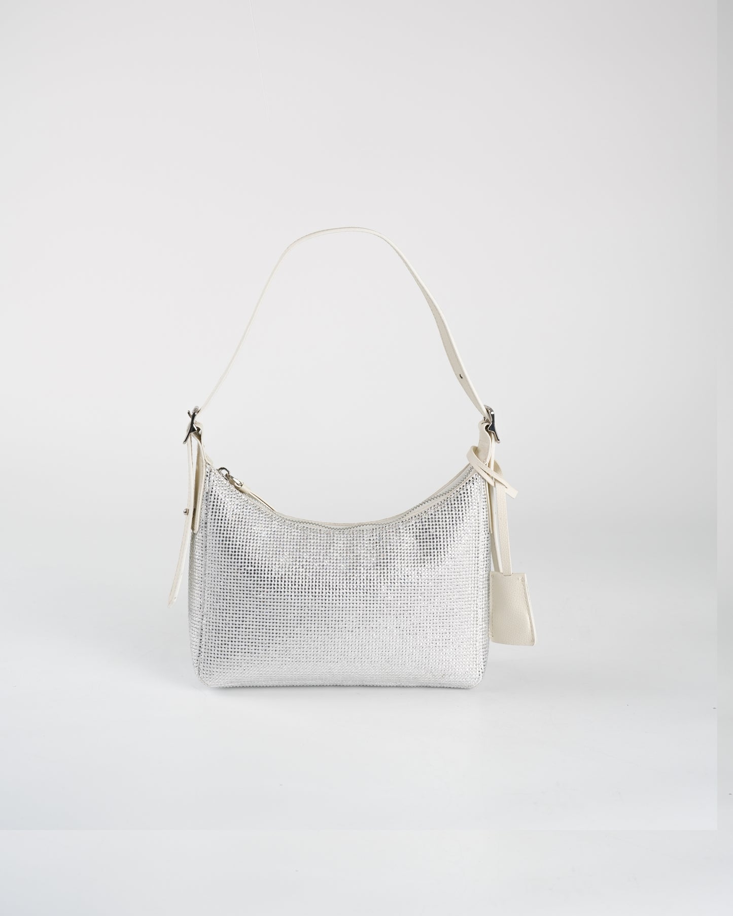 Ezra Crystal Bag in White