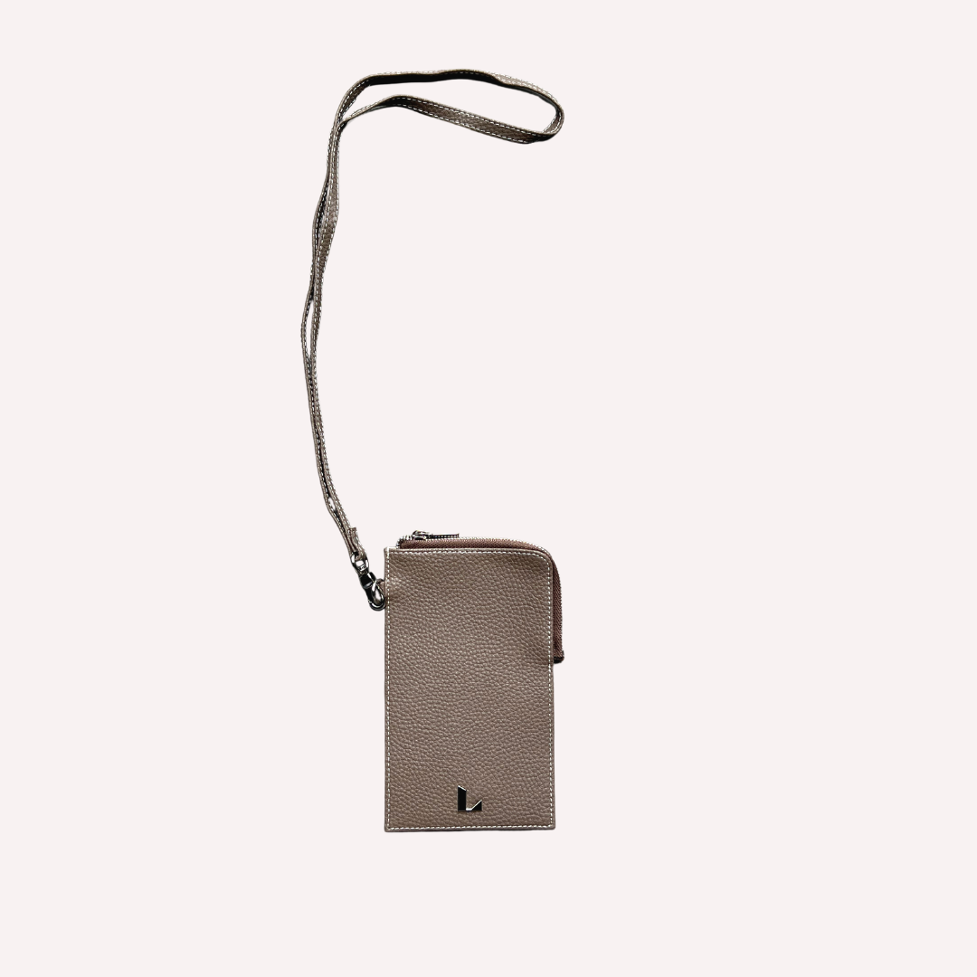 Jodie Lanyard Phone Holder in Brown